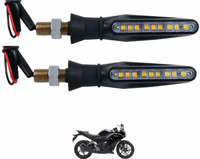 KOZDIKO Front, Rear LED Indicator Light for Honda Universal For Bike(Black)