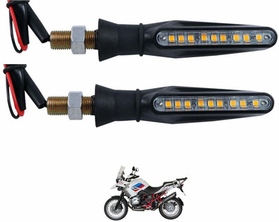 KOZDIKO Front, Rear LED Indicator Light for BMW Universal For Bike(Black)