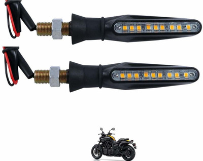 KOZDIKO Front, Rear LED Indicator Light for Yamaha Universal For Bike(Black)