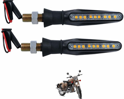 KOZDIKO Front, Rear LED Indicator Light for Royal Enfield Universal For Bike(Black)