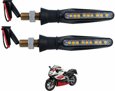 KOZDIKO Front, Rear LED Indicator Light for BMW Universal For Bike(Black)