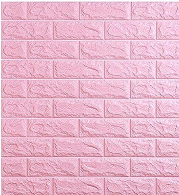 VRTREND Embossed Decorative Pink Wallpaper(L x W: 77 cm x 70 cm)