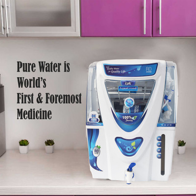 Aquagrand EPIC MODEL 15 L RO + UV + UF + TDS Water Purifier (White)