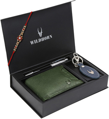 WILDHORN Wallet & Belt Combo(Green)
