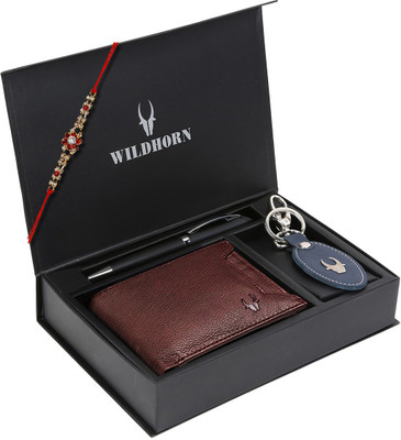 WILDHORN Wallet & Belt Combo(Maroon)