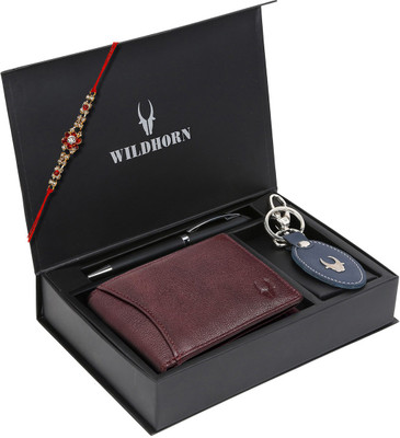 WILDHORN Wallet & Belt Combo(Brown, Blue, Black)
