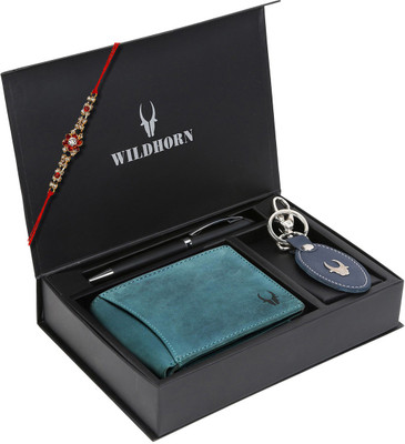 WILDHORN Wallet & Belt Combo(Blue)