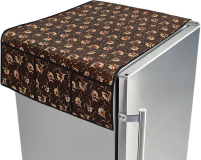 LITHARA Refrigerator  Cover(Width: 101.6 cm, Brown)