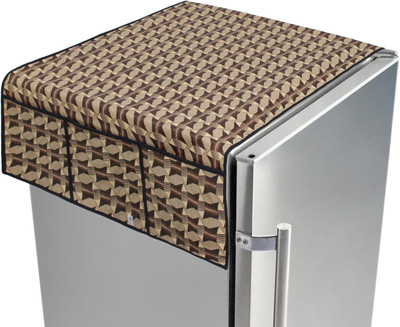 LITHARA Refrigerator  Cover(Width: 101.6 cm, Beige)