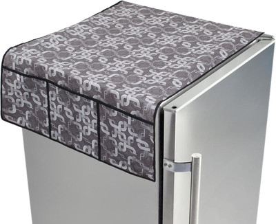 LITHARA Refrigerator  Cover(Width: 101.6 cm, Silver)