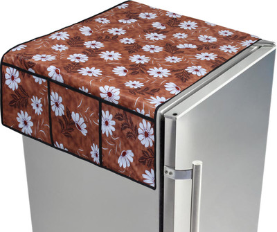 LITHARA Refrigerator  Cover(Width: 101.6 cm, Brown, Multicolor)