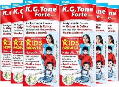 AIMIL K.G. Tone Forte Natural Herbs Mix Syrup for Kids Growth and Immunity Booster (Pack of 6)(Pack of 6)