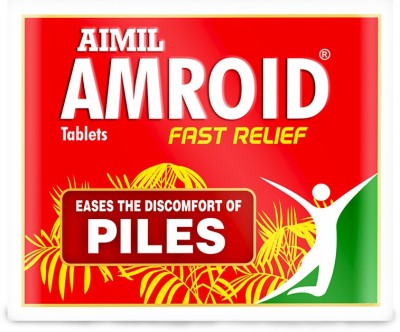 AIMIL Amroid Ayurveda Tablets Poly Herbs Healthcare Medicine for Piles Vegetarian (Pack of 1)