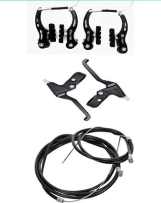 PESKY Bicycle Power Brake V Shape Set 3 in 1 panja Set + Lever Set +Wire Set Bicycle Brake Disk