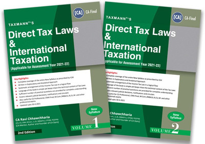 Taxmann's Direct Tax Laws & International Taxation (Set of 2 Vols.) – The Perfect Balance between 'Detailed Studies' and 'Summarised Approach' along with Judicial Descisions, Practical Questions, etc.(Paperback, CA Ravi Chhawchharia)