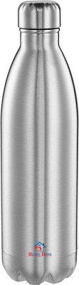 Heart Home 750 ml Steel Bottle(Pack of 1, Silver)