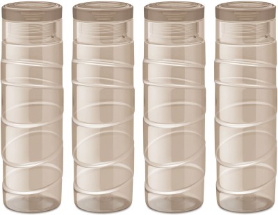 MILTON Thunder 1000 Pet Water Bottle, Set of 4, 1 Litre Each, Brown 1000 ml Bottle(Pack of 4, Brown, Plastic)