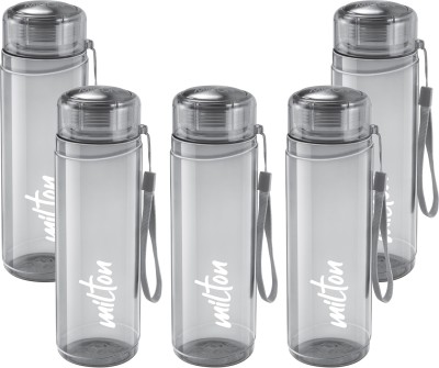 MILTON Hector 1000 Pet Water Bottle, Set of 5, 1 Litre Each, Grey 1000 ml Bottle(Pack of 5, Grey, Plastic)
