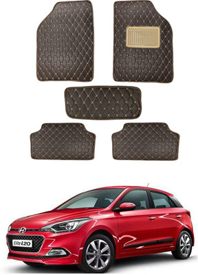 AYW Leatherite 5D Mat For  Hyundai Elite i20(Brown)