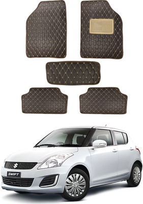 AYW Leatherite 5D Mat For  Maruti Suzuki Swift(Brown)