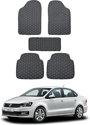 AYW Leatherite 5D Mat For  Volkswagen Vento(Black)