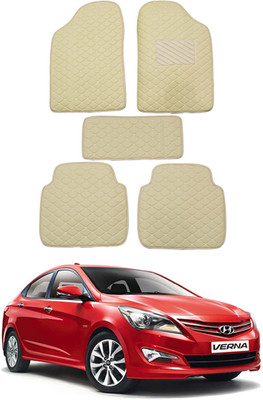 AYW Leatherite 5D Mat For  Hyundai Verna(Beige)