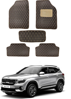 RKPSP Leatherite 5D Mat For  Universal For Car(Brown)