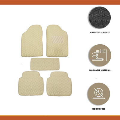 MATIES Leatherite Standard Mat For  Universal For Car(Beige)
