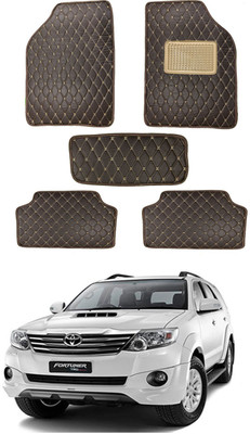 RKPSP Leatherite 5D Mat For  Toyota Fortuner(Brown)