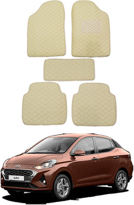 AYW Leatherite 5D Mat For  Hyundai Aura(Beige)
