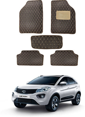 RKPSP Leatherite 5D Mat For  Universal For Car(Brown)