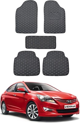 AYW Leatherite 5D Mat For  Hyundai Verna(Black)