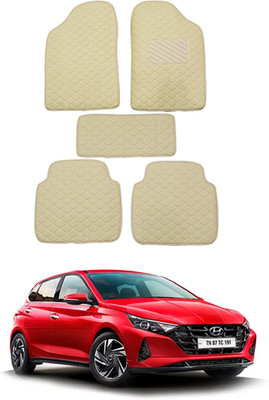 AYW Leatherite 5D Mat For  Hyundai i20(Beige)