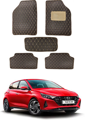 AYW Leatherite 5D Mat For  Hyundai i20(Brown)