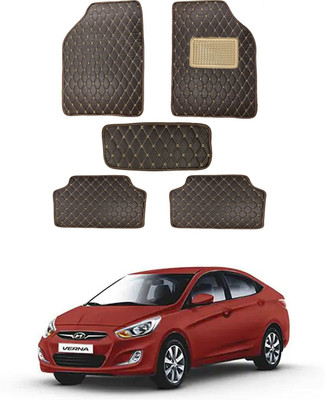 RKPSP Leatherite 5D Mat For  Universal For Car(Brown)