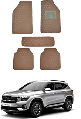RKPSP Leatherite 5D Mat For  Kia Seltos(Brown)