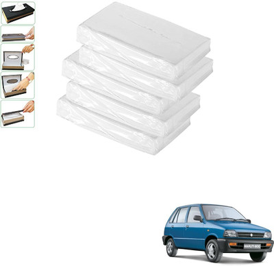 AuTO ADDiCT Car Tissue Refiller set of 5 Pcs with 200 Sheets (100 Pulls) in each For Maruti Suzuki 800 Vehicle Tissue Dispenser(White)