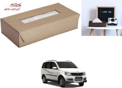 AuTO ADDiCT Car Tissue Box Paper Tissue Holder Beige with 200 Sheets(100 Pulls) For Mahindra Xylo Vehicle Tissue Dispenser(Beige)