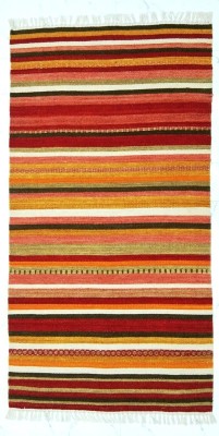 Village Weavers Multicolor Wool Runner(3 ft,  X 5 ft, Rectangle)