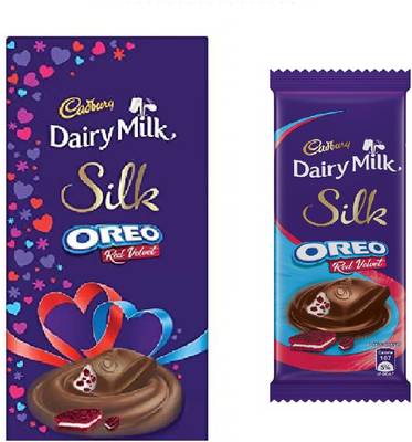 Cadbury Dairy milk Silk Oreo Red Velvet (130 gm + 60 gm) Pack Of 2 Bars