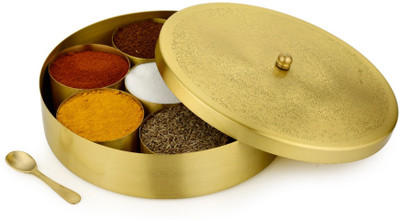 PRABHA Brass Utility Container  - 700 ml(Gold)