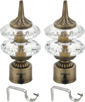 MADHULI Gold Rod Rail Bracket Metal(Pack of 2)