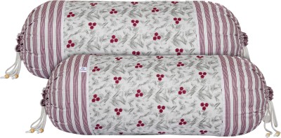 Heart Home Self Design Cushions & Bolsters Cover(Pack of 2, 46 cm*69 cm, Pink)