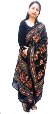 MS CLOTHINA Cotton Blend Embroidered Women Dupatta