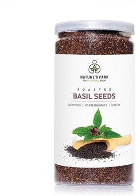 Nature's Park Roasted Basil Seeds (Tukmaria Seed, Sabja Seed) Pet Jar Basil Seeds(100 g)