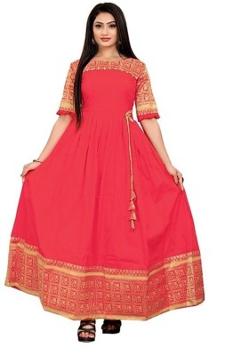 jhanvi export Straight Gown(Red)