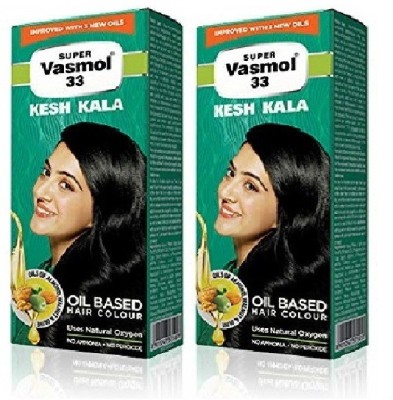 VASMOL Super 33 Kesh Kala Oil Based Hair Colour - 2 x 100 ml Packs Hair Oil(200 ml)