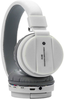 Techobucks Foldable High Quality Sh-12 Bluetooth Headphone Bluetooth(White, On the Ear)