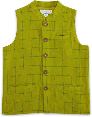 Pantaloons Junior Sleeveless Self Design Boys Jacket