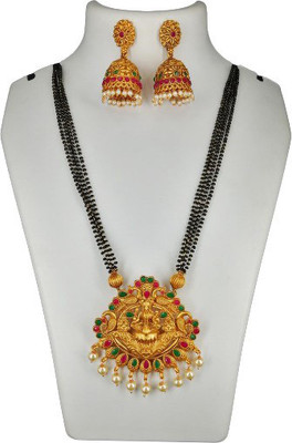 Aadesh Creation Alloy Gold-plated Multicolor Jewellery Set(Pack of 1)